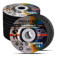 🛠️ pegatec grinding wheel 10 pack 4.5-inch x 0.32-inch x 7/8-inch grinding discs angle grinder wheel with innovative heat dissipation design for enhanced utility and patented advancements logo