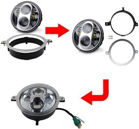 img 2 attached to 🔍 Atubeix VTX Accessories 5 3/4" Headlight Kit Bracket Round Ring Mounting - Replacement for 2002-2009 VTX 1300&1800: A Comprehensive Review