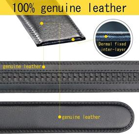 img 1 attached to Maikun Ratchet Silding Buckle Size Customize Men's Accessories