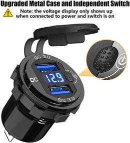 img 3 attached to 🔌 Улучшенный разветвитель розетки прикуривателя 12V с быстрой зарядкой 3.0, двумя USB-выходами, светодиодным вольтметром и водонепроницаемым дизайном