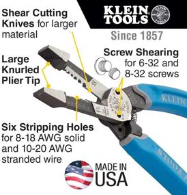 img 3 attached to Klein Tools K12035 Klein-Kurve Heavy Duty Wire Cutters and Wire Stripping Tool