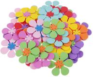 🌸 creative fun with loveinusa 160 pcs foam flower shapes sticker for kids diy art project hand craft - non-adhesive floral crafts for children logo