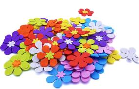 img 1 attached to 🌸 Creative Fun with LoveInUSA 160 PCS Foam Flower Shapes Sticker for Kids DIY Art Project Hand Craft - Non-Adhesive Floral Crafts for Children