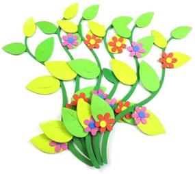 img 2 attached to 🌸 Creative Fun with LoveInUSA 160 PCS Foam Flower Shapes Sticker for Kids DIY Art Project Hand Craft - Non-Adhesive Floral Crafts for Children