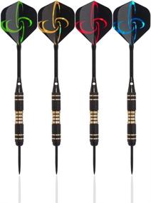 img 3 attached to WolfTop 12-Pack Steel Tip Darts, 22/23g, Professional Metal Tip Set with Aluminum Shafts, Standard Flights, Rubber O'Rings & Extra Dart Sharpener