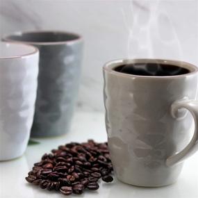 img 3 attached to Elama Wave Series Mug Set: Assorted Grey 2 - Perfect 12 oz Cups for Your Beverage Delights!