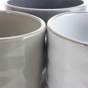 img 1 attached to Elama Wave Series Mug Set: Assorted Grey 2 - Perfect 12 oz Cups for Your Beverage Delights!