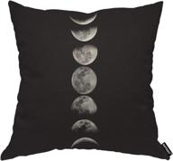 🌙 astounding aoyego moon phases throw pillow cover: lunar eclipse, dark night universe, autumn astronomy, and nature's beauty – 18x18 inch decorative pillow case for home décor logo