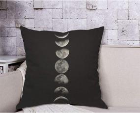 img 1 attached to 🌙 Astounding AOYEGO Moon Phases Throw Pillow Cover: Lunar Eclipse, Dark Night Universe, Autumn Astronomy, and Nature's Beauty – 18x18 Inch Decorative Pillow Case for Home Décor