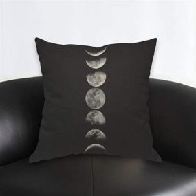 img 3 attached to 🌙 Astounding AOYEGO Moon Phases Throw Pillow Cover: Lunar Eclipse, Dark Night Universe, Autumn Astronomy, and Nature's Beauty – 18x18 Inch Decorative Pillow Case for Home Décor