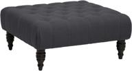 🛋️ stylish baxton studio keswick dark gray tufted ottoman for modern interiors logo