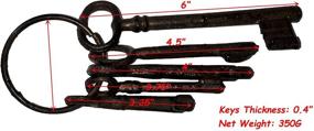 img 2 attached to 🔑 Salomé Idea(TM Large Vintage Iron Wall Rack, Key Holder, Handcrafted Coat Rack (5 Keys, Brown) - Enhanced SEO