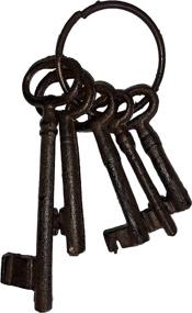 img 1 attached to 🔑 Salomé Idea(TM Large Vintage Iron Wall Rack, Key Holder, Handcrafted Coat Rack (5 Keys, Brown) - Enhanced SEO