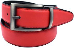 img 4 attached to 👔 Navy Reversible Leather 30mm Belt: A Versatile Must-Have for Men's Belt Accessories