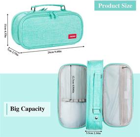 img 3 attached to 📚 GUSEN Large Pencil Case with Big Capacity and Two Compartments for Ample Storage - Green