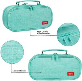 img 1 attached to 📚 GUSEN Large Pencil Case with Big Capacity and Two Compartments for Ample Storage - Green