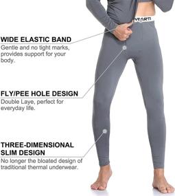 img 2 attached to 👨 WEERTI Men's Thermal Underwear Set - Fleece Lined Long Johns Base Layer Top and Bottom