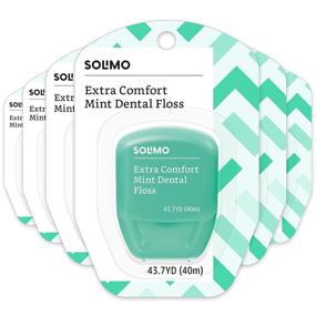 img 4 attached to 🦷 Solimo Extra Comfort Mint Dental Floss, 40m (6-Pack) by Amazon Brand