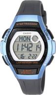 🏃 casio women's lws-2000h-2avcf runner quartz running watch: black resin strap, 19.3 - sleek & sporty timepiece for active women logo