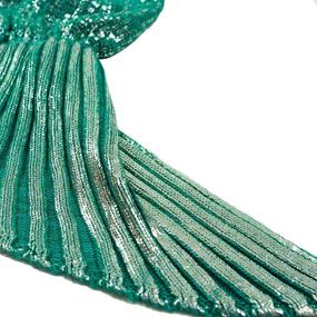 img 2 attached to 🧜 Spark up your lounging with Modo Luxury Mermaid Tail Blanket - Blue/Green Shine for fashion-forward Teens and Adults!