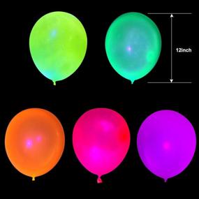 img 1 attached to 🎈 Neon Glow Balloons - 50 Pack of 12-inch UV Blacklight Reactive Balloons for Fluorescent Party, Glow in the Dark Latex, Wedding, and Black Light Decoration