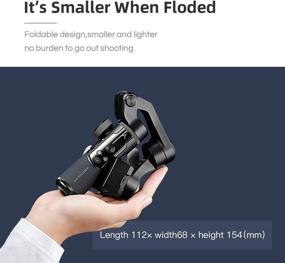 img 3 attached to 📸 Compact AOCHUAN Smart XR 3-Axis Handheld Gimbal: Ideal for Smartphones, Foldable Design, Max. 250g Payload, iOS & Android Friendly, Zoom & Focus Control, LCD Display