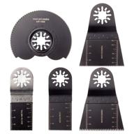 🔧 versatile 5 pcs metal/wood universal quick release oscillating saw blades set - compatible with dewalt, fein multimaster, black & decker, bosch craftsman and more, from cbtone logo