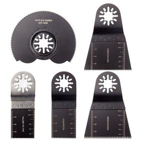 img 4 attached to 🔧 Versatile 5 PCS Metal/Wood Universal Quick Release Oscillating Saw Blades Set - Compatible with Dewalt, Fein Multimaster, Black & Decker, Bosch Craftsman and More, from CBTONE