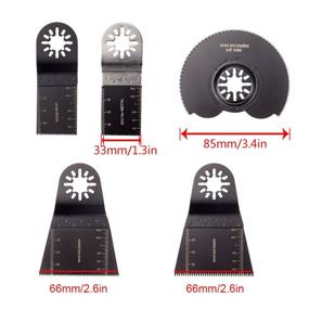 img 3 attached to 🔧 Versatile 5 PCS Metal/Wood Universal Quick Release Oscillating Saw Blades Set - Compatible with Dewalt, Fein Multimaster, Black & Decker, Bosch Craftsman and More, from CBTONE