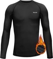 👕 telaleo youth thermal compression shirt for boys and girls - long sleeve fleece lined base layer for athletic football - undershirt logo