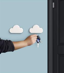 img 3 attached to 🌥️ Cloud Key Holder: Stylish and Functional Magnetic Wall Mount for Keys, Easy Installation, Ideal for Entryway, Foyer, Garage Door, Refrigerator, and More (White)