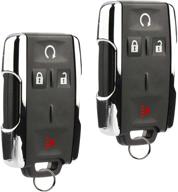 key fob keyless entry remote start fits chevy silverado colorado/gmc sierra canyon 2014 2015 2016 2017 (m3n-32337100 chrome) accessories & supplies logo