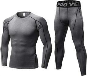 img 4 attached to Warmth-Infused Long Johns: Essential Men's Base Layer for Winter Cycling, Running, and Hunting