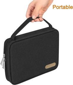 img 2 attached to SIMBOOM Watch Bands Storage Bag - Ultimate Organizer for Watch Bands, Pins, Cables, and Headset - Travel-Friendly Carrying Case in Stylish Black