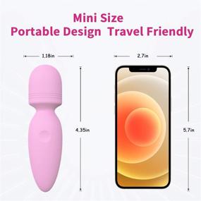 img 3 attached to Compact and Powerful Mini Wand Massager: Portable, Silent, and Waterproof | Rechargeable Handheld Personal Massager for Full Body Relief [4.35 * 1.18 inches]