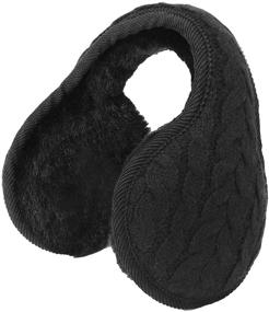 img 4 attached to 🎧 2Pack Black Unisex Foldable Warmers Earmuffs - Ideal Accessories for Girls in Cold Weather