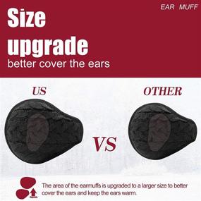 img 2 attached to 🎧 2Pack Black Unisex Foldable Warmers Earmuffs - Ideal Accessories for Girls in Cold Weather