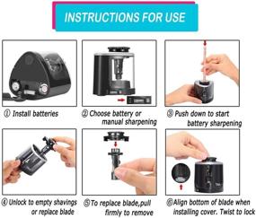 img 1 attached to Sharpener Battery Powered Batteries High Speed Automatic Painting, Drawing & Art Supplies