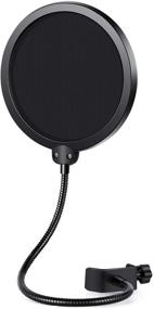 img 4 attached to 🎤 InnoGear Dual Layered Wind Pop Screen Pop Filter Mask Shield with Flexible 360° Gooseneck Clip Stabilizing Arm - Ideal for Blue Yeti and Other Microphones