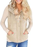 🧥 womens quilted puffer vest: stylish lightweight jacket with drawstring, zip up closure, and pockets by ofenbuy logo