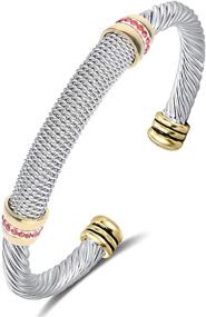 img 4 attached to 🌟 Stylish and Versatile Tiyad Adjustable Bracelet: High-Quality Stainless Steel Girls' Jewelry