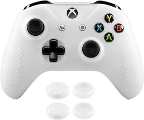 img 4 attached to 🎮 Enhance Your Gaming Experience with eXtremeRate Soft Anti-Slip Silicone Case Cover Thumb Stick Grip Caps Protector Skins for Microsoft Xbox One X & One S Controller [Semi-Transparent Clear]