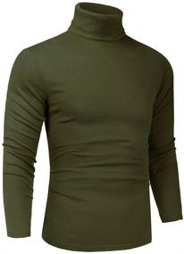 img 4 attached to 👕 Men's Lightweight Turtleneck Pullover Sleeve Tee for T-Shirts & Tanks