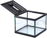🦎 exquisite crapelles reptile amphibians terrarium glass box: waterproof, ventilated, and perfect for small pets - offers transparency and clear visibility inside логотип