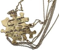 stylish lux accessories burnish gold always together puzzle best friends bff necklace - a perfect keepsake logo