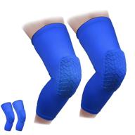 🏐 compression sleeve knee pads for volleyball, basketball, football – sports knee guards protector, 2 pcs (blue, l) logo