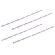 fielect 6mmx250mm light purple straight line solid acrylic round rod pmma bar 4pcs logo