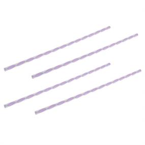 img 2 attached to Fielect 6Mmx250Mm Light Purple Straight Line Solid Acrylic Round Rod PMMA Bar 4Pcs