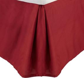 img 1 attached to Lamma Loe Full Size Burgundy Red Solid Tailored Bed Skirt/Dust Ruffle: Stylish Bedroom Decor