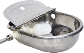 img 2 attached to 🐄 MODUODUO Automatic Water Trough Feeder Bowl with 39" Length Pipe & Float for Cattle, Horses, Goats, Sheep - Stainless Steel Livestock Tool